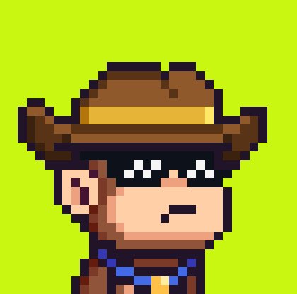 A Pixel Monkey Hood token